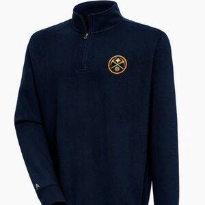 NWT Denver Nuggets Antigua Quarter Zip Pullover